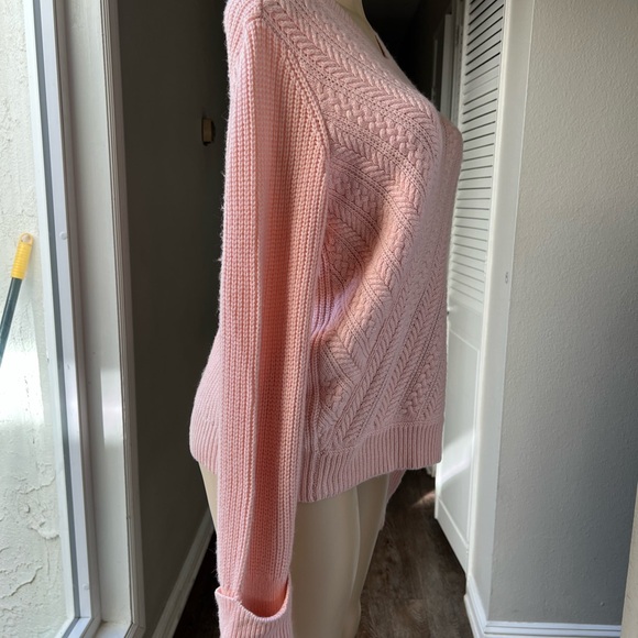 BCBGMaxAzria Light Pink Textured Sweater - Picture 2 of 9